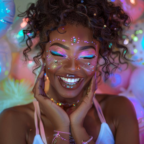 holographic duo chrome loose pigment silver gold pink diy etherealeyes lips highlighter gel nails holographic color shifting loose pigments multi chrome