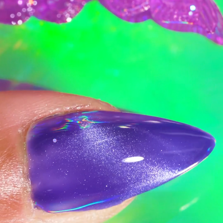 Mocha Made Cosmetics Purple moonlight neon jelly cat eye gel polish