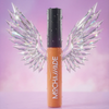  a high shine caramel nude lip gloss with warm beige undertone creamy slightly opaque finish with fine gold shimmer