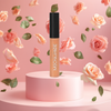  a high shine caramel nude lip gloss with warm beige undertone creamy slightly opaque finish with fine gold shimmer