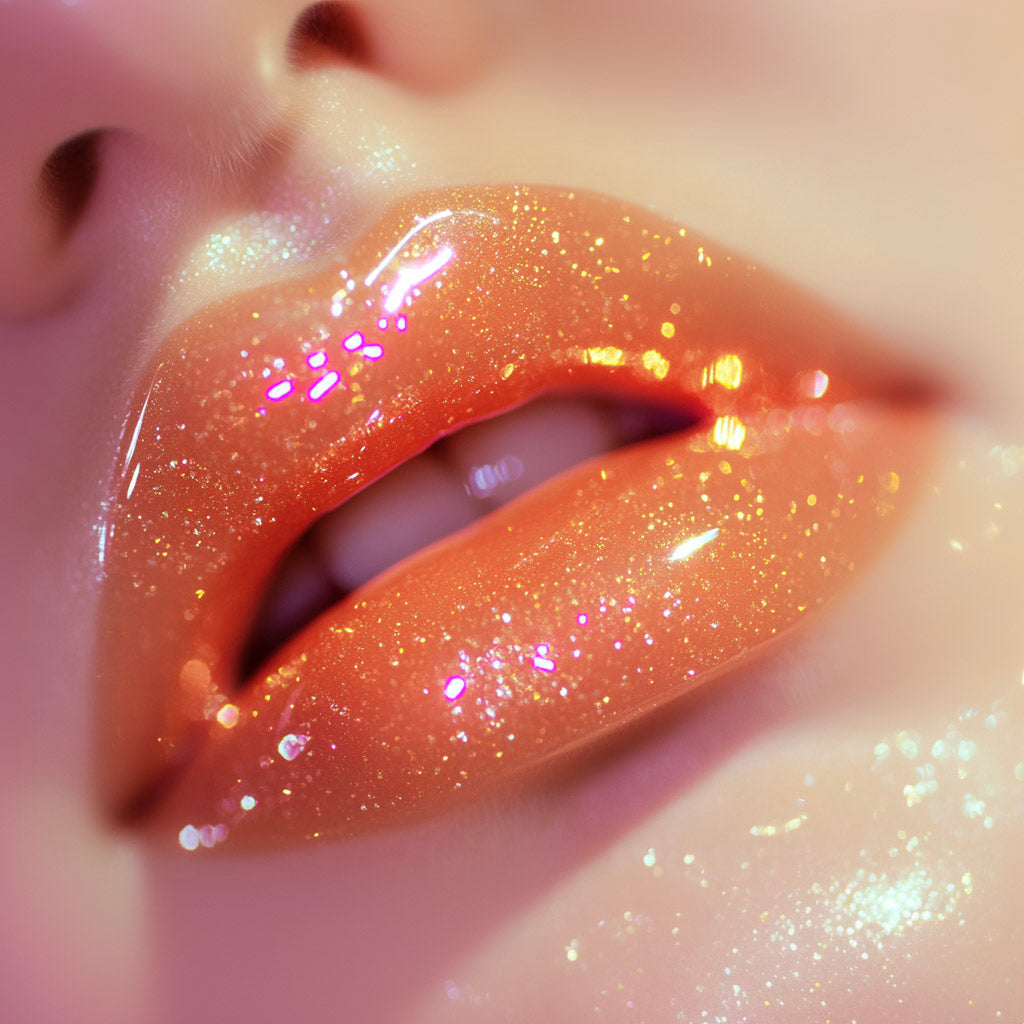 Leo AF is  a Golden bronze shimmering sheer lipgloss and Libra Vibes is a pinky orange sheer shimmering lipgloss