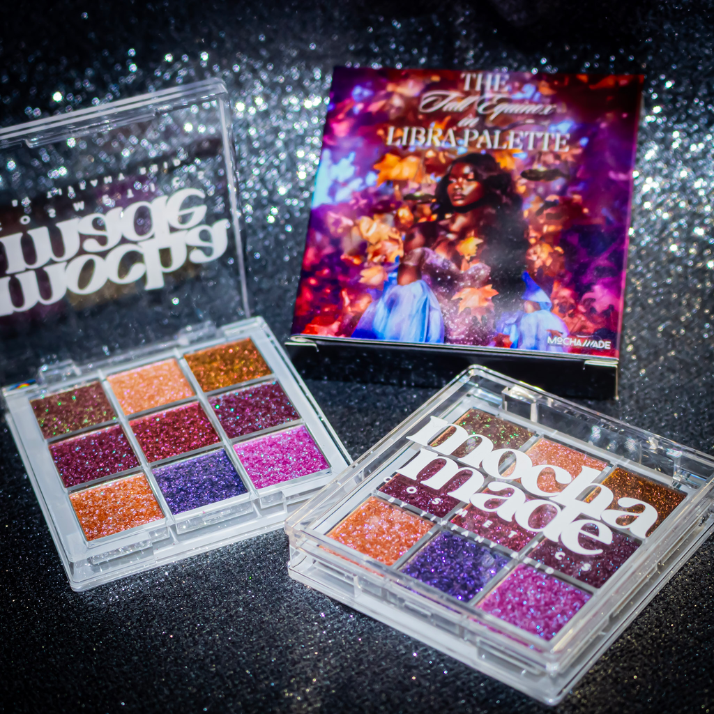 Stunning 6 pan mini multi chrome eyeshadow palette inspired by the enchanting balance of the season and the celestial elegance of Libra and the Autumnal Equinox of Fall