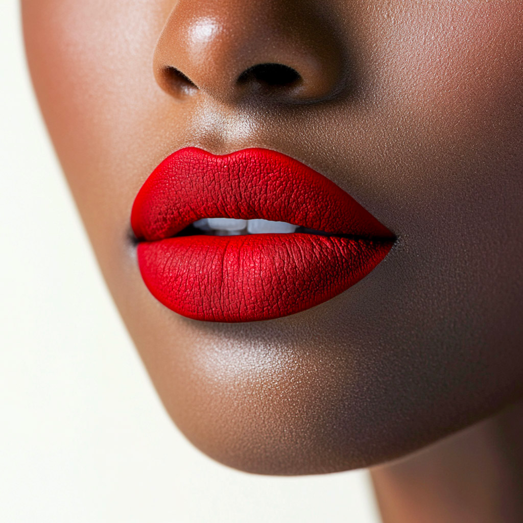 Mocha Made Cosmetics Red Velvet is a cherry red matte liquid lipstick Non sticky light to wear smooth and velvety matte soft vegan and cruelty free