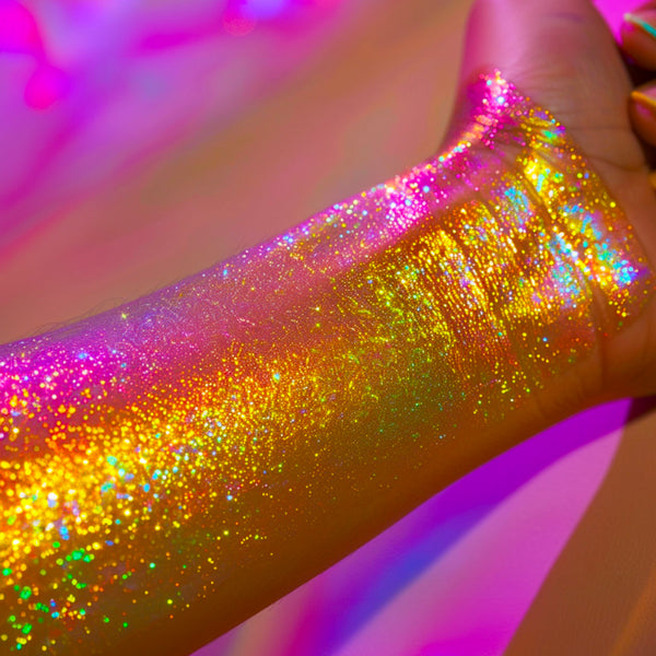 Pink to gold color shift