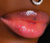 Peach Please super high shine bright orange gloss with a pink purple glitter color shift that transfers as a gorgeous light shimmery peachy nude juicy moisturizing non sticky non toxic universal lipglosses best lip gloss peach lips peach lip gloss peach lipstick butter gloss peach crisp so juicy lip color peach lips tutorial  glossy lips lip dior addict lip maximizer